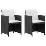 5-teiliges Garten-Essset und Kissen Kunstrattan schwarz von vidaXL, Gartensets - Ref: Foro24-42521, Preis: 310,72 €, Rabatt: %