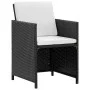5-piece garden dining set with black synthetic rattan cushions by vidaXL, Garden sets - Ref: Foro24-42521, Price: 310,72 €, D...