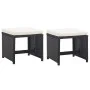 5-teiliges Garten-Essset und Kissen Kunstrattan schwarz von vidaXL, Gartensets - Ref: Foro24-42521, Preis: 310,72 €, Rabatt: %