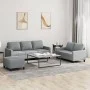 Juego de sofás con cojines 3 piezas tela gris claro de , Sofás - Ref: Foro24-3201468, Precio: 507,64 €, Descuento: %