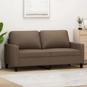 Sofá de 2 plazas de tela marrón 140 cm de , Sofás - Ref: Foro24-359166, Precio: 213,67 €, Descuento: %