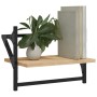 Estantes de pared con barras 2 uds roble Sonoma 40x25x30 cm de , Estantes y estanterías - Ref: Foro24-836239, Precio: 21,25 €...