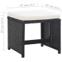 5-piece garden dining set with black synthetic rattan cushions by vidaXL, Garden sets - Ref: Foro24-42521, Price: 310,72 €, D...