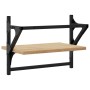 Estantes de pared con barras 2 uds roble Sonoma 40x25x30 cm de , Estantes y estanterías - Ref: Foro24-836239, Precio: 21,25 €...