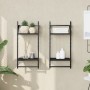 Estantes de pared 2 niveles con barras 2 uds negro 30x25x65 cm de , Estantes y estanterías - Ref: Foro24-836253, Precio: 23,2...