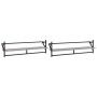 Estantes de pared con barras 2 uds gris Sonoma 100x25x30 cm de , Estantes y estanterías - Ref: Foro24-836251, Precio: 32,10 €...
