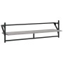 Estantes de pared con barras 2 uds gris Sonoma 100x25x30 cm de , Estantes y estanterías - Ref: Foro24-836251, Precio: 32,10 €...