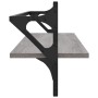 Estantes de pared con barras 2 uds gris Sonoma 100x25x30 cm de , Estantes y estanterías - Ref: Foro24-836251, Precio: 32,10 €...