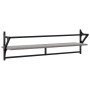 Estantes de pared con barras 2 uds gris Sonoma 100x25x30 cm de , Estantes y estanterías - Ref: Foro24-836251, Precio: 32,10 €...