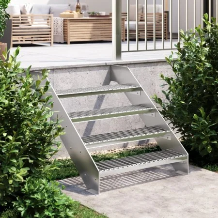 Peldaño de rejilla acero galvanizado 80x24x7 cm de , Alfombrillas para escalones - Ref: Foro24-155684, Precio: 47,65 €, Descu...
