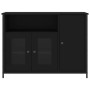 Aparador de madera de ingeniería negro 100x35x75 cm de , Aparadores - Ref: Foro24-835509, Precio: 93,25 €, Descuento: %