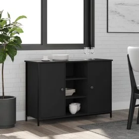 Aparador de madera de ingeniería negro 100x35x70 cm de , Aparadores - Ref: Foro24-835514, Precio: 93,61 €, Descuento: %