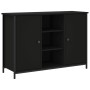 Aparador de madera de ingeniería negro 100x35x70 cm de , Aparadores - Ref: Foro24-835514, Precio: 95,09 €, Descuento: %