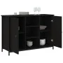 Aparador de madera de ingeniería negro 100x35x70 cm de , Aparadores - Ref: Foro24-835514, Precio: 93,61 €, Descuento: %