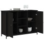 Aparador de madera de ingeniería negro 100x35x70 cm de , Aparadores - Ref: Foro24-835514, Precio: 95,09 €, Descuento: %