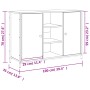 Aparador de madera de ingeniería negro 100x35x70 cm de , Aparadores - Ref: Foro24-835514, Precio: 95,09 €, Descuento: %