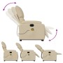 Silla de masaje reclinable de pie de tela color crema en Sillones | Comprar online en Foru.es