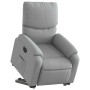 Sillón eléctrico reclinable elevable de tela gris claro en Sillones | Comprar online en Foru.es