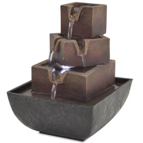 Fuente de agua de interior con luz LED poliresina de vidaXL, Fuentes y cascadas - Ref: Foro24-244285, Precio: 24,20 €, Descue...
