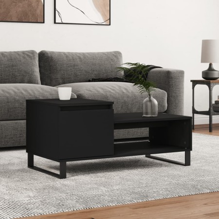 Mesa de centro madera contrachapada negro 100x50x45 cm de , Mesas de centro - Ref: Foro24-830837, Precio: 60,35 €, Descuento: %