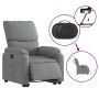 Sillón eléctrico reclinable elevable de tela gris claro en Sillones | Comprar online en Foru.es