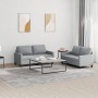 Juego de sofás con cojines 2 piezas tela gris claro de , Sofás - Ref: Foro24-3201444, Precio: 403,68 €, Descuento: %