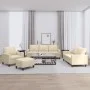 Sofa set with cushions 4 pieces cream fabric by , Sofas - Ref: Foro24-3201438, Price: 667,50 €, Discount: %