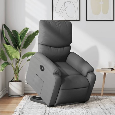 Sillón eléctrico reclinable elevable de tela gris oscuro en Sillones | Comprar online en Foru.es