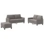 Juego de sofás con cojines 3 piezas tela gris taupe de , Sofás - Ref: Foro24-3201459, Precio: 433,57 €, Descuento: %