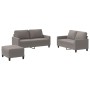 Juego de sofás con cojines 3 piezas tela gris taupe de , Sofás - Ref: Foro24-3201459, Precio: 440,23 €, Descuento: %