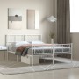 Estructura cama metal con cabecero y estribo blanco 120x190 cm de , Camas y somieres - Ref: Foro24-372243, Precio: 90,25 €, D...