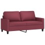 Sofá de 2 plazas de tela rojo tinto 140 cm de , Sofás - Ref: Foro24-359169, Precio: 220,64 €, Descuento: %