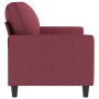Sofá de 2 plazas de tela rojo tinto 140 cm de , Sofás - Ref: Foro24-359169, Precio: 220,64 €, Descuento: %