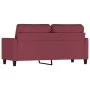 Sofá de 2 plazas de tela rojo tinto 140 cm de , Sofás - Ref: Foro24-359169, Precio: 217,07 €, Descuento: %