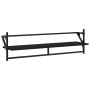 Estantes de pared con barras 2 unidades negro 100x25x30 cm de , Estantes y estanterías - Ref: Foro24-836248, Precio: 32,54 €,...