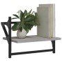 Estantes de pared con barras 2 uds gris Sonoma 40x25x30 cm de , Estantes y estanterías - Ref: Foro24-836241, Precio: 21,85 €,...