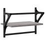 Estantes de pared con barras 2 uds gris Sonoma 40x25x30 cm de , Estantes y estanterías - Ref: Foro24-836241, Precio: 21,85 €,...