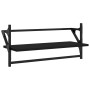 Estantes de pared con barras 2 unidades negro 65x25x30 cm de , Estantes y estanterías - Ref: Foro24-836243, Precio: 31,65 €, ...