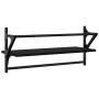 Estantes de pared con barras 2 unidades negro 65x25x30 cm de , Estantes y estanterías - Ref: Foro24-836243, Precio: 31,65 €, ...