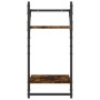 Estantes pared 2 niveles barras 2 uds roble ahumado 30x25x65 cm de , Estantes y estanterías - Ref: Foro24-836255, Precio: 22,...