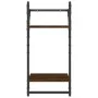 Estantes pared 2 niveles barras 2 uds roble marrón 30x25x65 cm de , Estantes y estanterías - Ref: Foro24-836257, Precio: 21,8...
