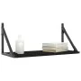 Estantes de pared 2 uds madera ingeniería negro 60x25x25,5 cm de , Estantes y estanterías - Ref: Foro24-836333, Precio: 32,96...