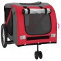Remolque de bicicleta mascotas hierro tela Oxford rojo gris de , Cochecitos para mascotas - Ref: Foro24-93901, Precio: 103,35...