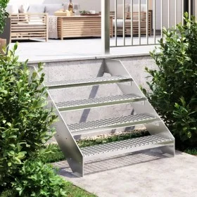 Peldaño de rejilla acero galvanizado 90x24x7 cm de , Alfombrillas para escalones - Ref: Foro24-155680, Precio: 51,86 €, Descu...