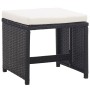 Set comedor de jardín 9 piezas y cojines ratán sintético negro de vidaXL, Conjuntos de jardín - Ref: Foro24-42522, Precio: 58...