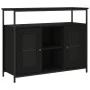 Aparador de madera de ingeniería negro 100x35x80 cm de , Aparadores - Ref: Foro24-835504, Precio: 101,56 €, Descuento: %