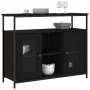 Aparador de madera de ingeniería negro 100x35x80 cm de , Aparadores - Ref: Foro24-835504, Precio: 101,56 €, Descuento: %