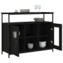 Aparador de madera de ingeniería negro 100x35x80 cm de , Aparadores - Ref: Foro24-835504, Precio: 101,56 €, Descuento: %