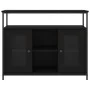 Aparador de madera de ingeniería negro 100x35x80 cm de , Aparadores - Ref: Foro24-835504, Precio: 101,56 €, Descuento: %