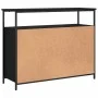 Aparador de madera de ingeniería negro 100x35x80 cm de , Aparadores - Ref: Foro24-835504, Precio: 101,56 €, Descuento: %